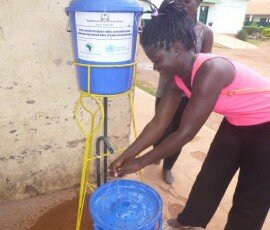 Hand washing demostrations - community mobilizers